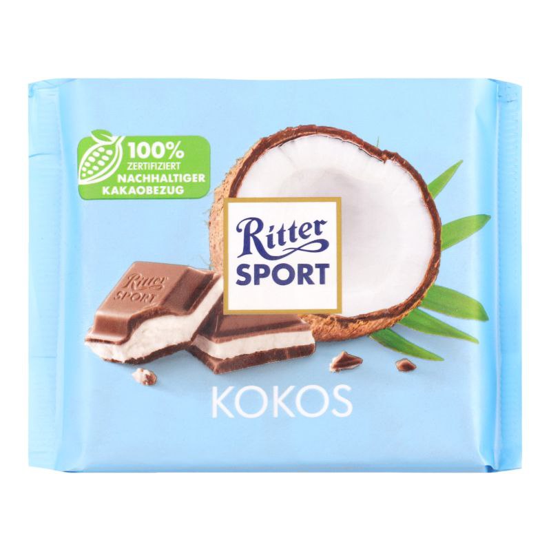 Шоколад молочний Ritter Sport Coconut з кокосом 100г